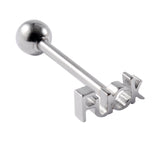 Maxbell Tongue Stud Stainless Steel Letter Tongue Stud for Girls Boys Weddings Party D