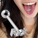 Maxbell Tongue Stud Stainless Steel Letter Tongue Stud for Girls Boys Weddings Party D