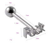 Maxbell Tongue Stud Stainless Steel Letter Tongue Stud for Girls Boys Weddings Party D