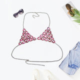 Maxbell 2xWomen's Body Chain Sleeveless Stylish Lingerie for Festival Streetwear Beach Pink