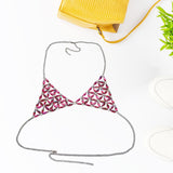 Maxbell 4xWomen's Body Chain Sleeveless Stylish Lingerie for Festival Streetwear Beach Pink