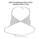 Maxbell 4xWomen's Body Chain Sleeveless Stylish Lingerie for Festival Streetwear Beach Silver