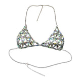 Maxbell 3xWomen's Body Chain Sleeveless Stylish Lingerie for Festival Streetwear Beach Silver