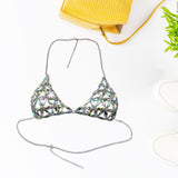 Maxbell 3xWomen's Body Chain Sleeveless Stylish Lingerie for Festival Streetwear Beach Silver