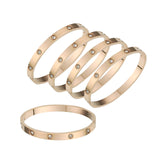 5Pcs Bangle Bracelet Wrist Cuff Bracelet for Thanksgiving Engagement Wedding Rose Gold