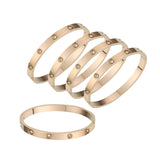 5Pcs Bangle Bracelet Wrist Cuff Bracelet for Thanksgiving Engagement Wedding Rose Gold