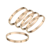 5Pcs Bangle Bracelet Wrist Cuff Bracelet for Thanksgiving Engagement Wedding Rose Gold