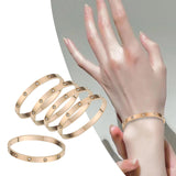 5Pcs Bangle Bracelet Wrist Cuff Bracelet for Thanksgiving Engagement Wedding Rose Gold