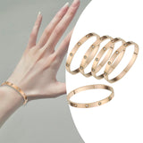 5Pcs Bangle Bracelet Wrist Cuff Bracelet for Thanksgiving Engagement Wedding Rose Gold