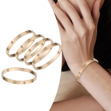 5Pcs Bangle Bracelet Wrist Cuff Bracelet for Thanksgiving Engagement Wedding Rose Gold