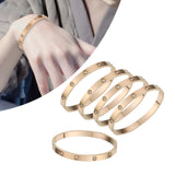 5Pcs Bangle Bracelet Wrist Cuff Bracelet for Thanksgiving Engagement Wedding Rose Gold