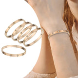 5Pcs Bangle Bracelet Wrist Cuff Bracelet for Thanksgiving Engagement Wedding Rose Gold