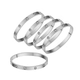 5Pcs Bangle Bracelet Wrist Cuff Bracelet for Thanksgiving Engagement Wedding White