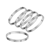 5Pcs Bangle Bracelet Wrist Cuff Bracelet for Thanksgiving Engagement Wedding White