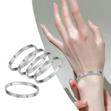 5Pcs Bangle Bracelet Wrist Cuff Bracelet for Thanksgiving Engagement Wedding White