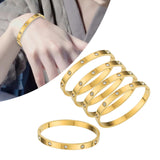 5Pcs Bangle Bracelet Wrist Cuff Bracelet for Thanksgiving Engagement Wedding Gold