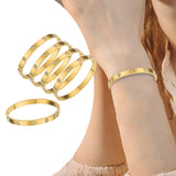 5Pcs Bangle Bracelet Wrist Cuff Bracelet for Thanksgiving Engagement Wedding Gold