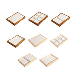 Maxbell Jewelry Display Tray Pendants Bracelets Display Case for Drawer Counter Home Ring Slots