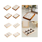 Maxbell Jewelry Display Tray Pendants Bracelets Display Case for Drawer Counter Home Ring Slots