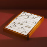 Maxbell Jewelry Display Tray Pendants Bracelets Display Case for Drawer Counter Home Ring Slots