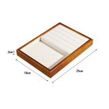 Maxbell Jewelry Display Tray Pendants Bracelets Display Case for Drawer Counter Home Plate and Slots