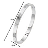 Stylish Stainless Steel Bangle Bracelet for Women Men Decorative Bangle Cuff Silver