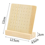 Maxbell Wooden Pegboard Display Stand Necklace Holder for Store Showcase Craft Shows 56 Holes