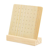 Maxbell Wooden Pegboard Display Stand Necklace Holder for Store Showcase Craft Shows 56 Holes