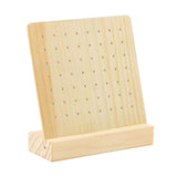 Maxbell Wooden Pegboard Display Stand Necklace Holder for Store Showcase Craft Shows 56 Holes