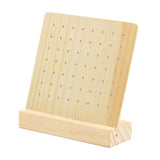 Maxbell Wooden Pegboard Display Stand Necklace Holder for Store Showcase Craft Shows 56 Holes
