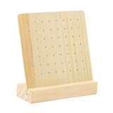 Maxbell Wooden Pegboard Display Stand Necklace Holder for Store Showcase Craft Shows 56 Holes