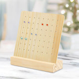Maxbell Wooden Pegboard Display Stand Necklace Holder for Store Showcase Craft Shows 56 Holes
