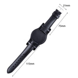 Maxbell Maxbell Leather Watch Band for Men Watch Accessories Premium Watch Strap Replacement Black 21mm