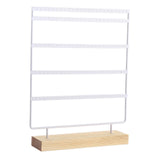 Maxbell 5 Tier Earring Holder Stand Earring Display Stand for Countertop Photography White