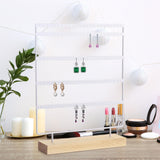 Maxbell 5 Tier Earring Holder Stand Earring Display Stand for Countertop Photography White
