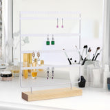 Maxbell 5 Tier Earring Holder Stand Earring Display Stand for Countertop Photography White