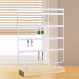 Maxbell 5 Tier Earring Holder Stand Earring Display Stand for Countertop Photography White