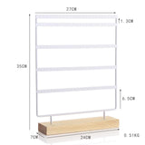 Maxbell 5 Tier Earring Holder Stand Earring Display Stand for Countertop Photography White