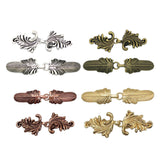 Maxbell Maxbell 2x Cardigan Clips for Women Cloak Clasp Fasteners Retro Design Sweater Clips Argent