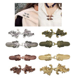 Maxbell Maxbell 2x Cardigan Clips for Women Cloak Clasp Fasteners Retro Design Sweater Clips Argent
