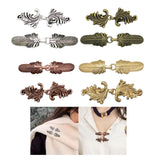 Maxbell Maxbell 2x Cardigan Clips for Women Cloak Clasp Fasteners Retro Design Sweater Clips Argent