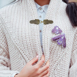 Maxbell Maxbell 2x Cardigan Clips for Women Cloak Clasp Fasteners Retro Design Sweater Clips Argent
