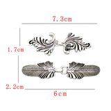 Maxbell Maxbell 2x Cardigan Clips for Women Cloak Clasp Fasteners Retro Design Sweater Clips Argent