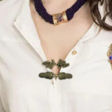 Maxbell Maxbell 2x Cardigan Clips for Women Cloak Clasp Fasteners Retro Design Sweater Clips Bronze