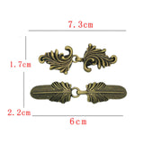 Maxbell Maxbell 2x Cardigan Clips for Women Cloak Clasp Fasteners Retro Design Sweater Clips Bronze