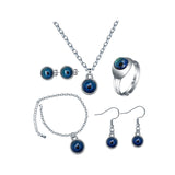 Maxbell Maxbell Mood Necklace Jewelry Set Elegant Decor Earrings for Party Halloween Wedding