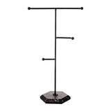 Maxbell T Bar Jewelry Stand Display Hanger Jewelry Display for Bracelet Rings Bangle Black