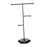 Maxbell T Bar Jewelry Stand Display Hanger Jewelry Display for Bracelet Rings Bangle Black