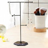 Maxbell T Bar Jewelry Stand Display Hanger Jewelry Display for Bracelet Rings Bangle Black