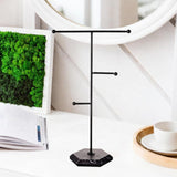 Maxbell T Bar Jewelry Stand Display Hanger Jewelry Display for Bracelet Rings Bangle Black